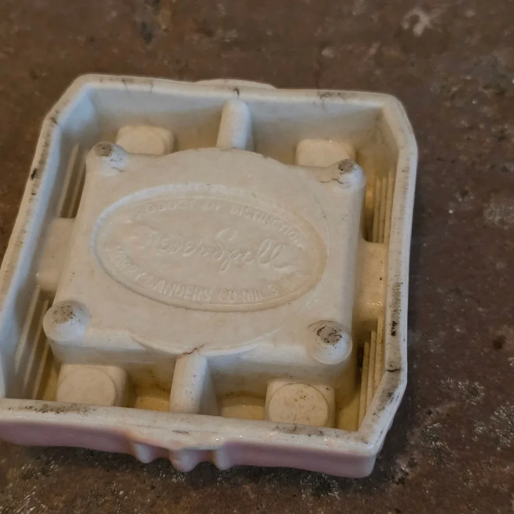 Vintage MCM Never-Spill Pink Ashtray Art Deco Harry Sanders Milwaukee Wisconsin